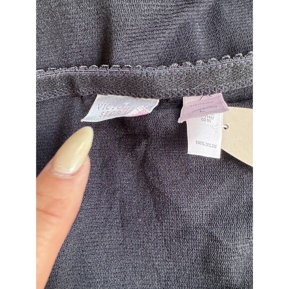 Victoria’s Secret Sheer Black Maxi Skirt L Adjustable Waist NWT Vintage Y2K - Picture 5 of 5